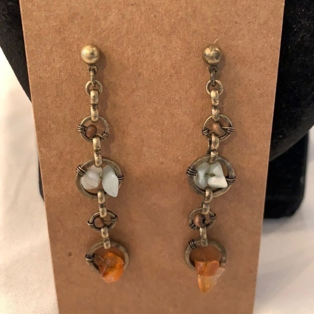 💐5/25 dangle drop natural chip stone